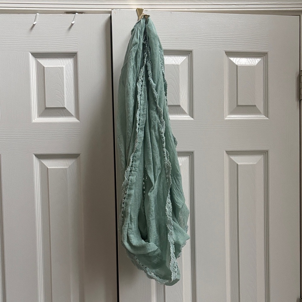 Do Everything in Love Soft Teal scarf